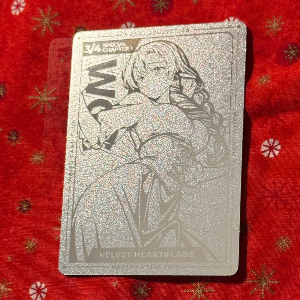 Rare Otaku Box Waifu Card Club Velvet Heartblade Metal Card Special Chapter 1